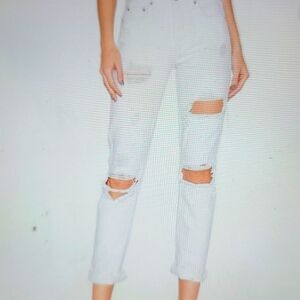 REVOLVE GRLFRND Karolina  white‎ destroyed jeans size 30